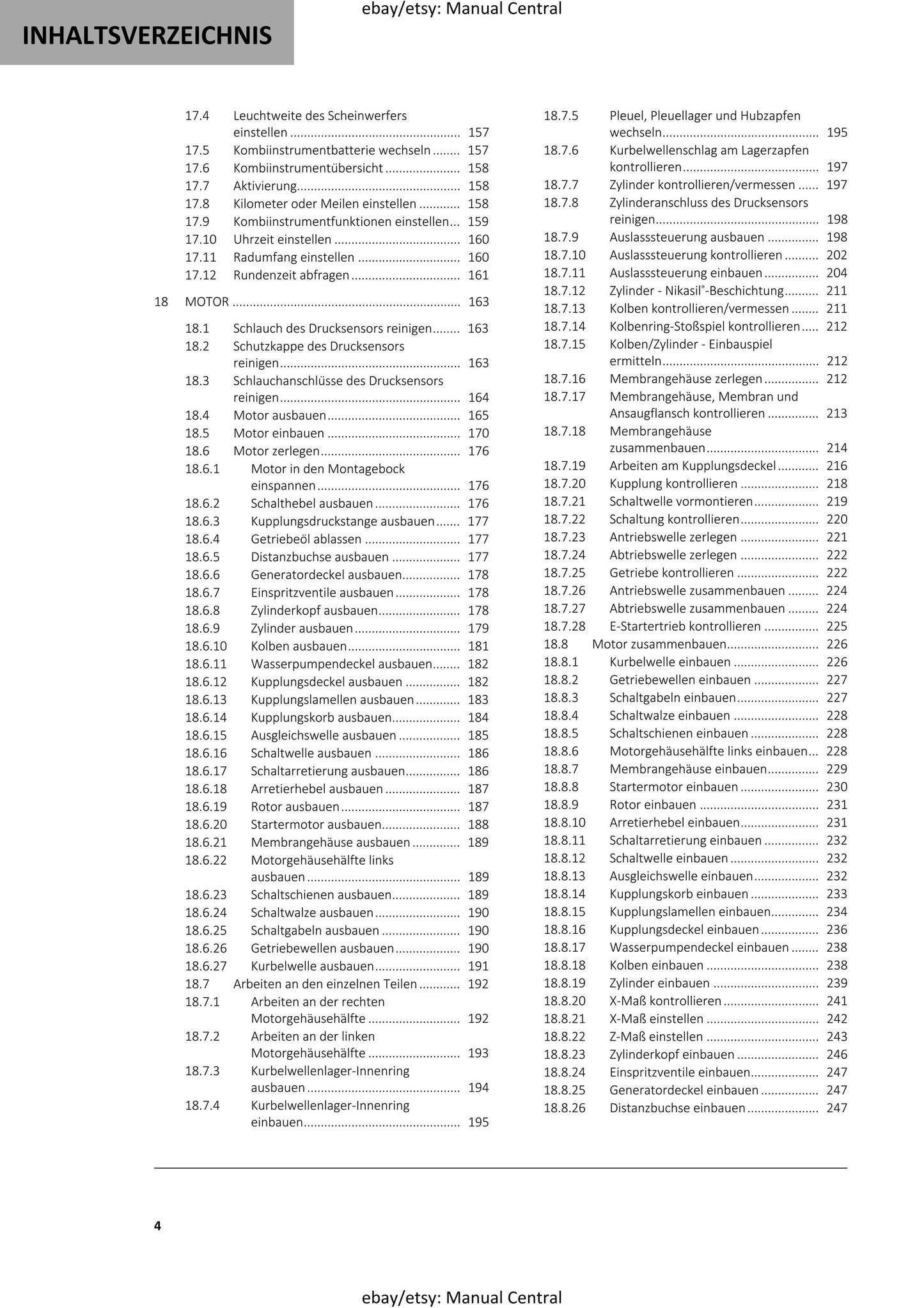 German Language - GASGAS 2022 - EC 250 300 - Reparaturanleitung - Service Workshop Repair Manual