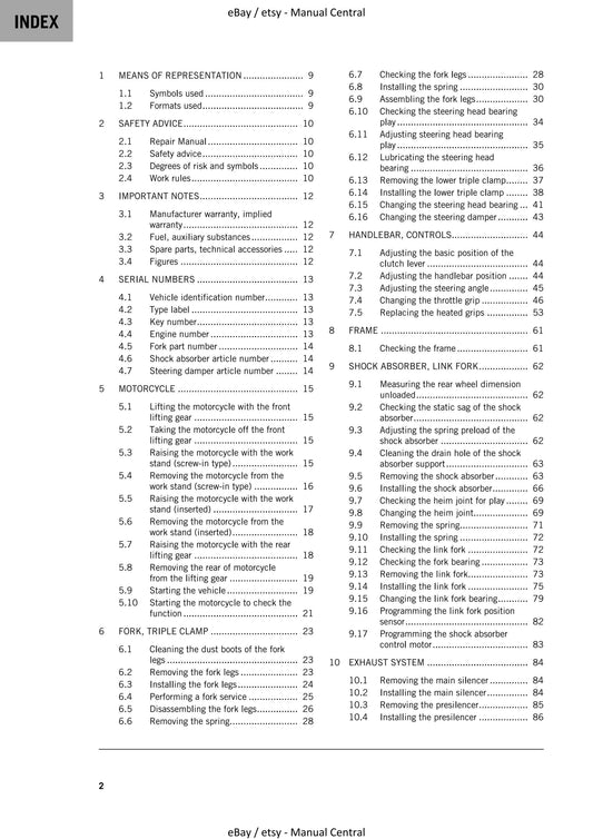 KTM 2021 - 1290 Super Duke GT - Service Workshop Repair Manual