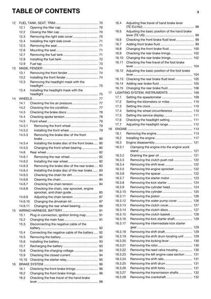 Husqvarna 2015 - TE 250 300 - Service Workshop Repair Manual