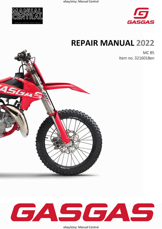GasGas 2022 -MC 85 - Service Workshop Repair Manual