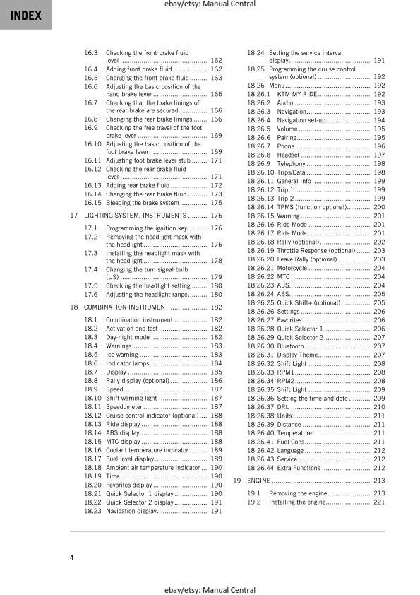 KTM 2021 - 890 Adventure & L - Service Workshop Repair Manual