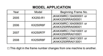 Kawasaki KX250 2005-2006 2007 2008 - Workshop Service Repair Manual