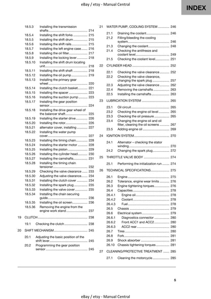 Husqvarna 2023 - Svartpilen 250 - Service Workshop Repair Manual