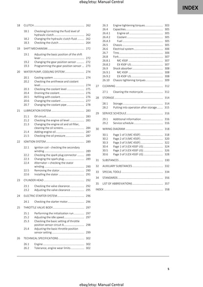 GasGas 2024 - MC 450F EX 450F - Service Workshop Repair Manual