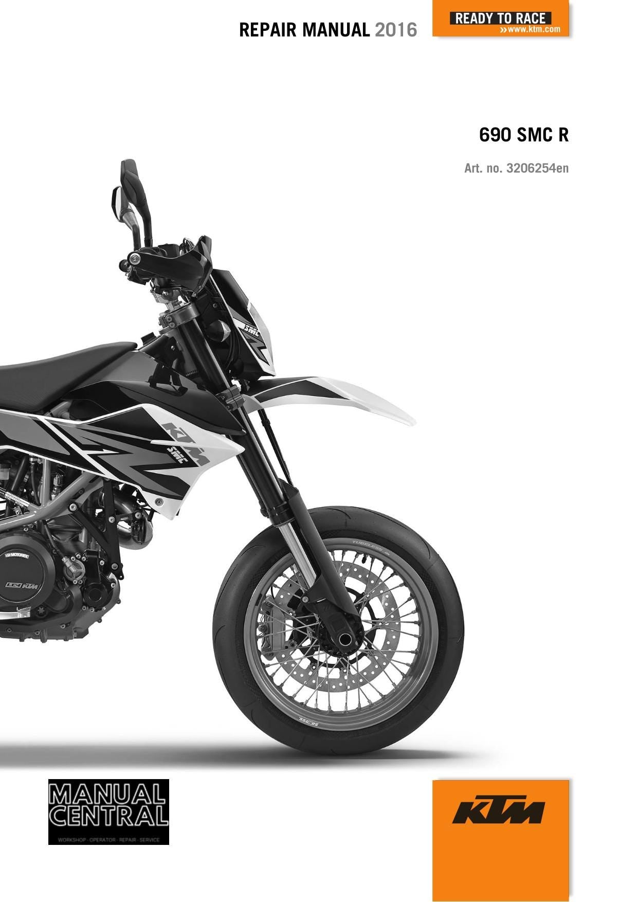 KTM 2016 - 690 SMC R - Service Workshop Repair Manual