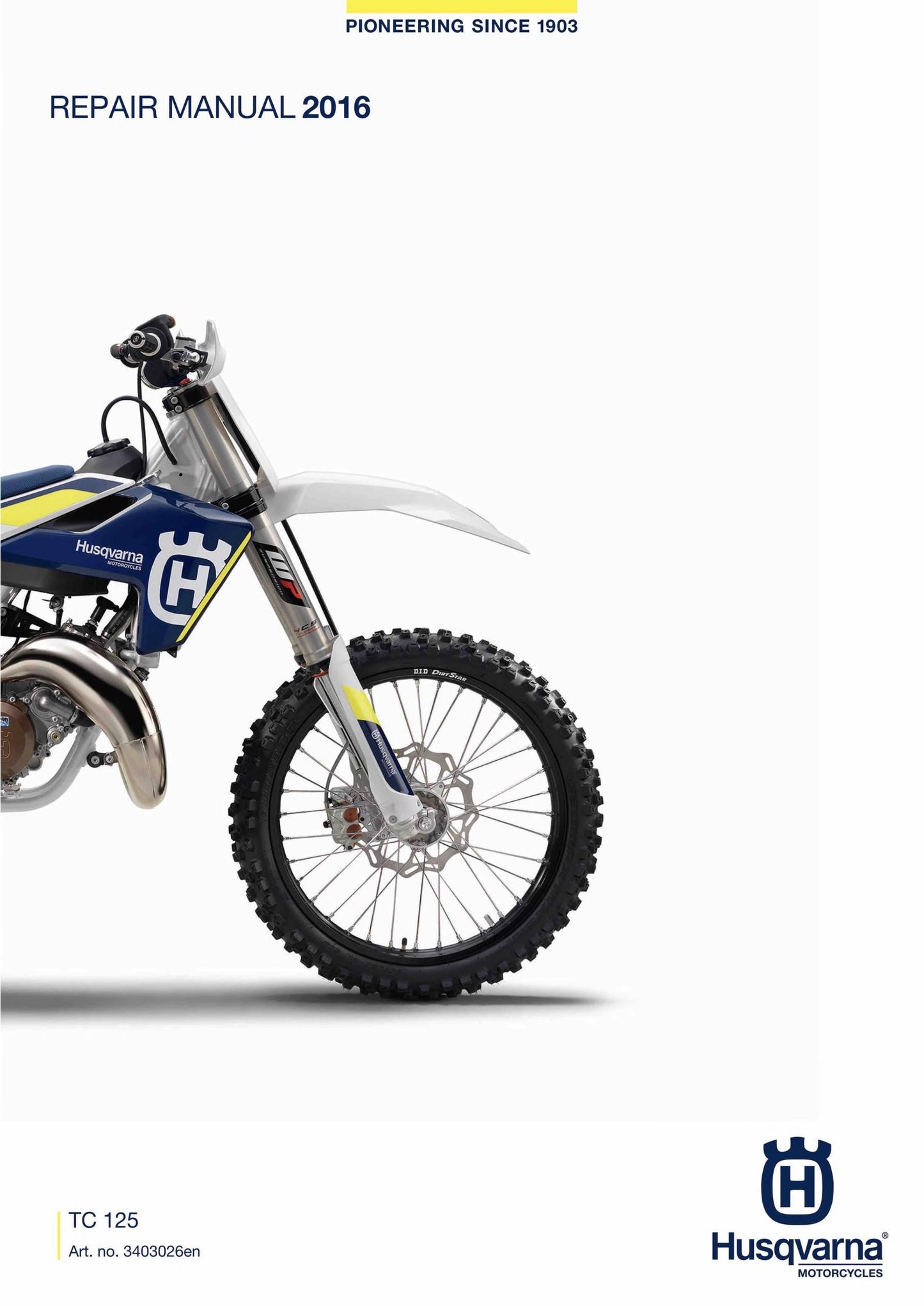 Husqvarna 2016 - TC 125 - Service Workshop Repair Manual
