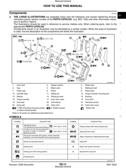 Nissan 2007 - 350z Z33 Series - Workshop Service Repair Manual