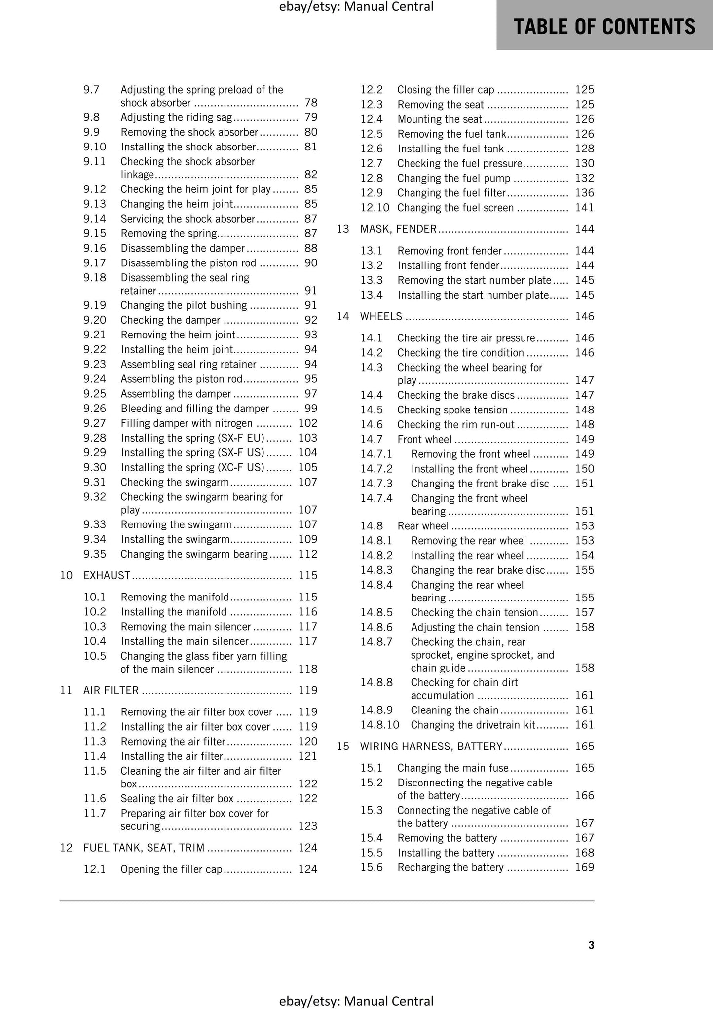 KTM 2017 - 350 Sx-f Xc-f - Service Workshop Repair Manual