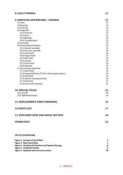 PRM - 125D PRM125D - Workshop Service Repair Manual