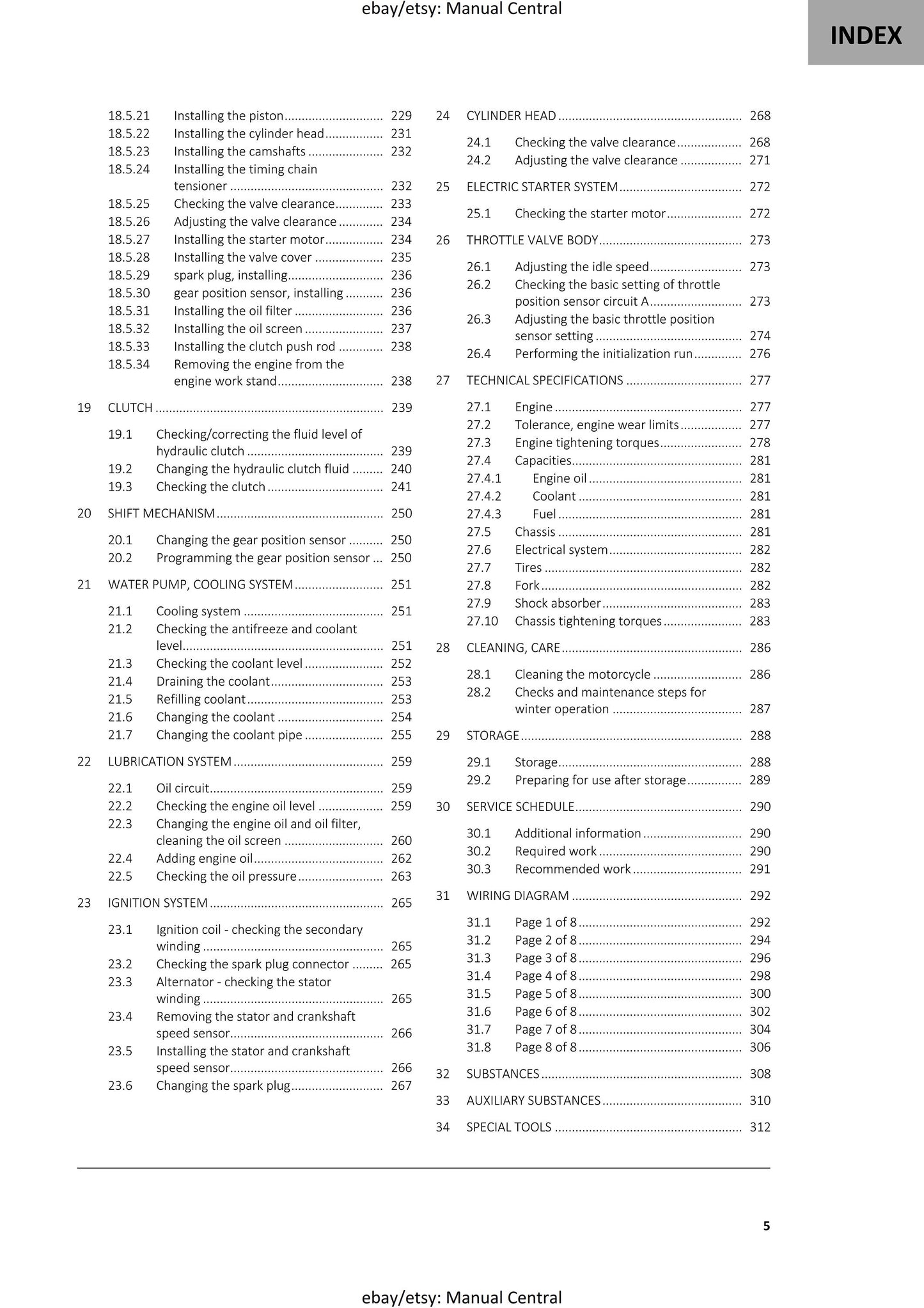 GasGas 2022 - EC 250F - Service Workshop Repair Manual