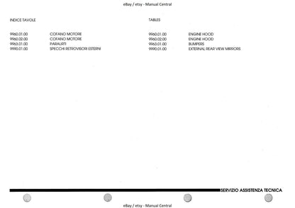 Lamborghini Diablo sv 1996 1997 - parts manual