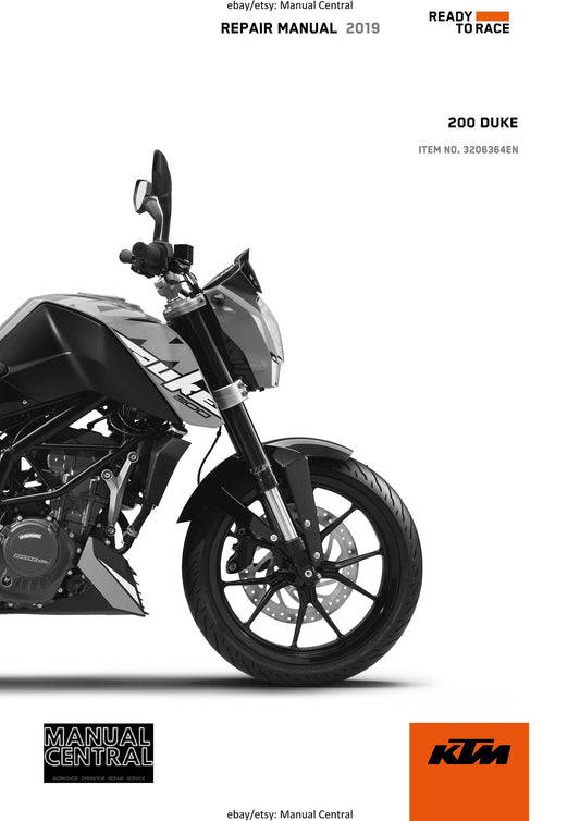 KTM 2019 -200 DUKE - Service Workshop Repair Manual