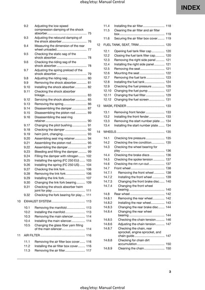 Husqvarna 2024 - FC 250 - Service Workshop Repair Manual