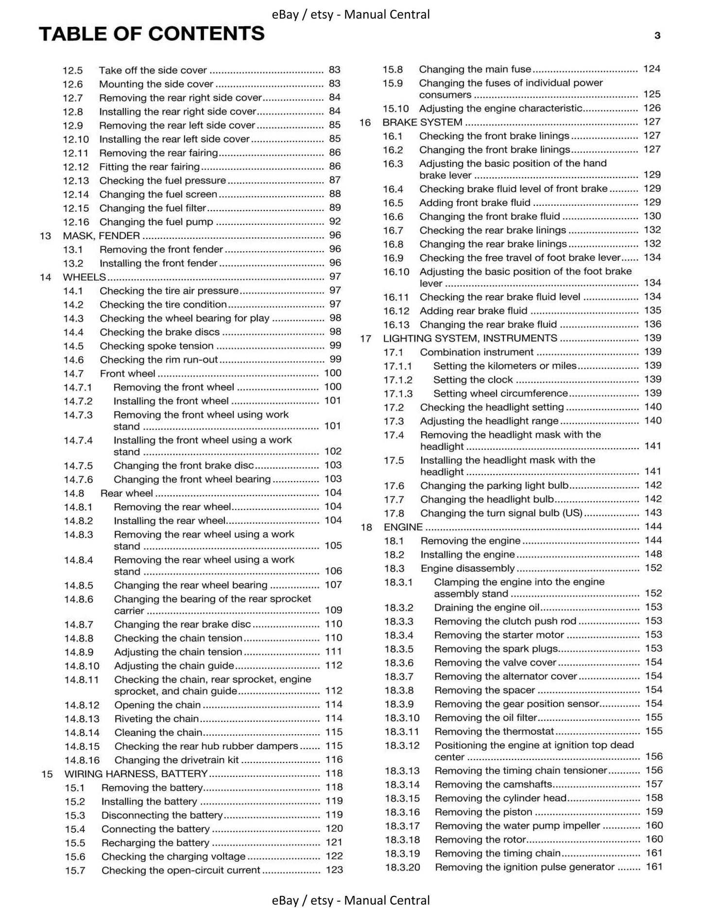 Husqvarna 2017 - 701 Enduro - Service Workshop Repair Manual