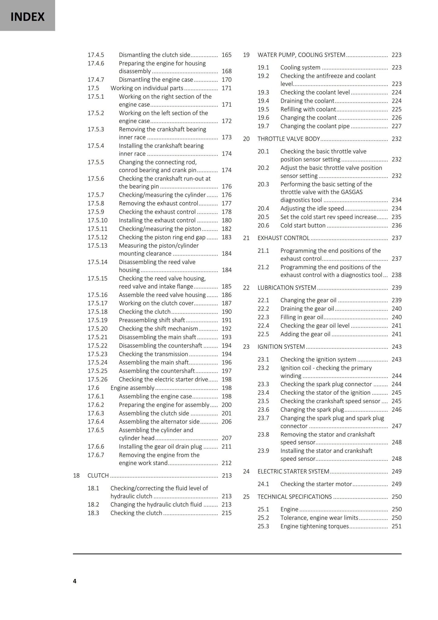 GasGas 2024 - MC 124 - Service Workshop Repair Manual