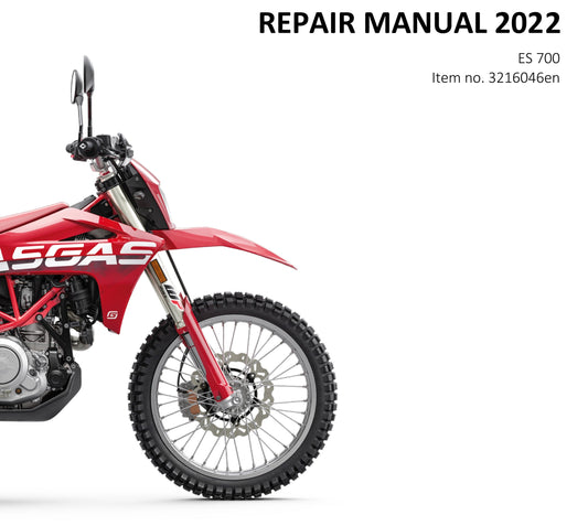 GasGas 2022 - ES 700 EU Edition- Service Workshop Repair Manual