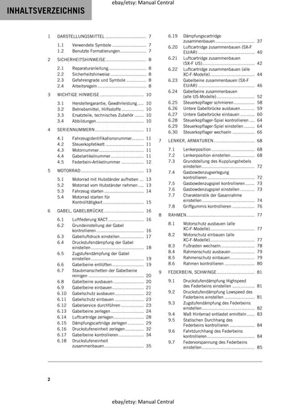 PDF - German Language - KTM 2023 - 350 Sx-f Xc-f Factory Edition - Reparaturanleitung - Service Workshop Repair Manual