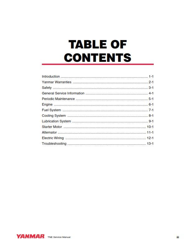 Yanmar Industrial Engine - TNE Series - 4TNE92 NMH NMHA 4TNE98  Service Workshop Repair Manual