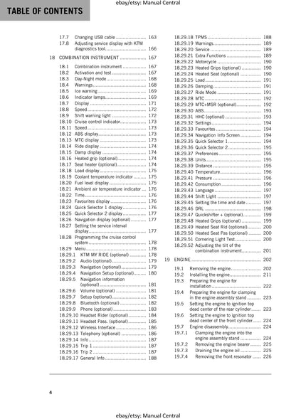 KTM 2018 - 1290 Super Adventure S - Service Workshop Repair Manual
