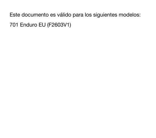 Spanish Language - Husqvarna 2022 - 701 Enduro EU Edition - Manual de Reparacion