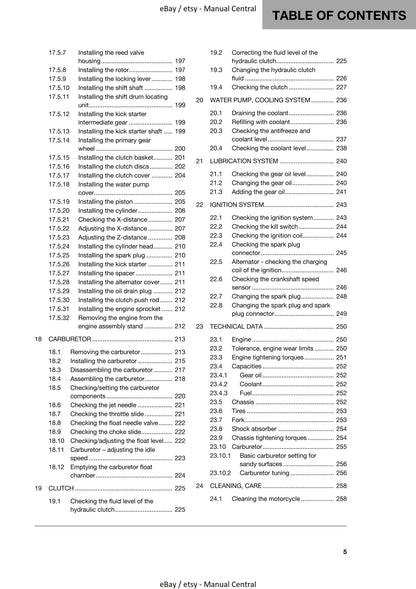 Husqvarna 2019 - TC 85 19/16 17/14 - Workshop Service Repair Manual