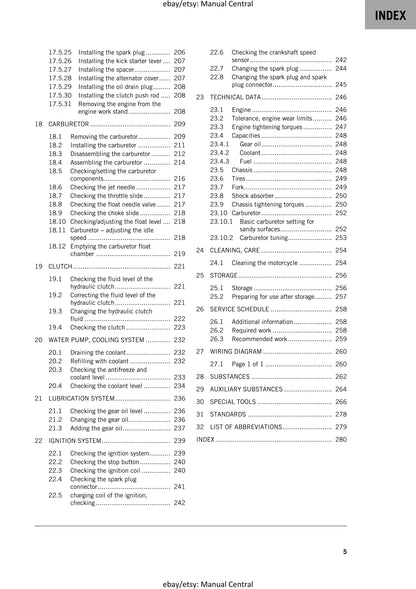 KTM 2020 - 85 SX - Service Workshop Repair Manual