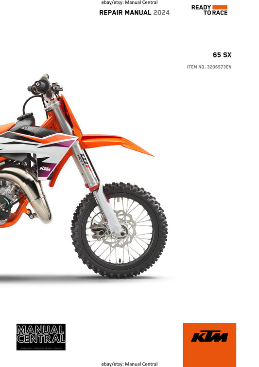 KTM 2024 - 65 SX - Service Workshop Repair Manual