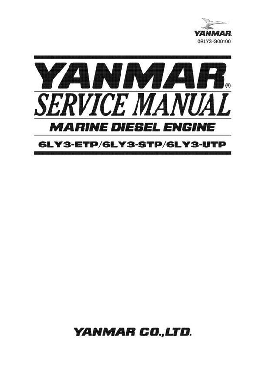 Yanmar Marine Diesel Engine - 6LY3 ETP STP UTP Service Workshop Repair Manual