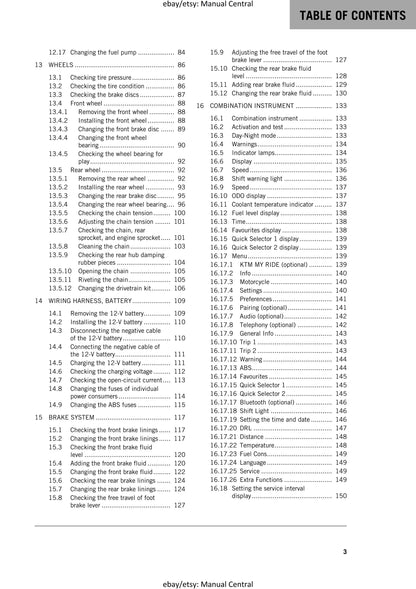 KTM 2018 - 390 DUKE - Service Workshop Repair Manual