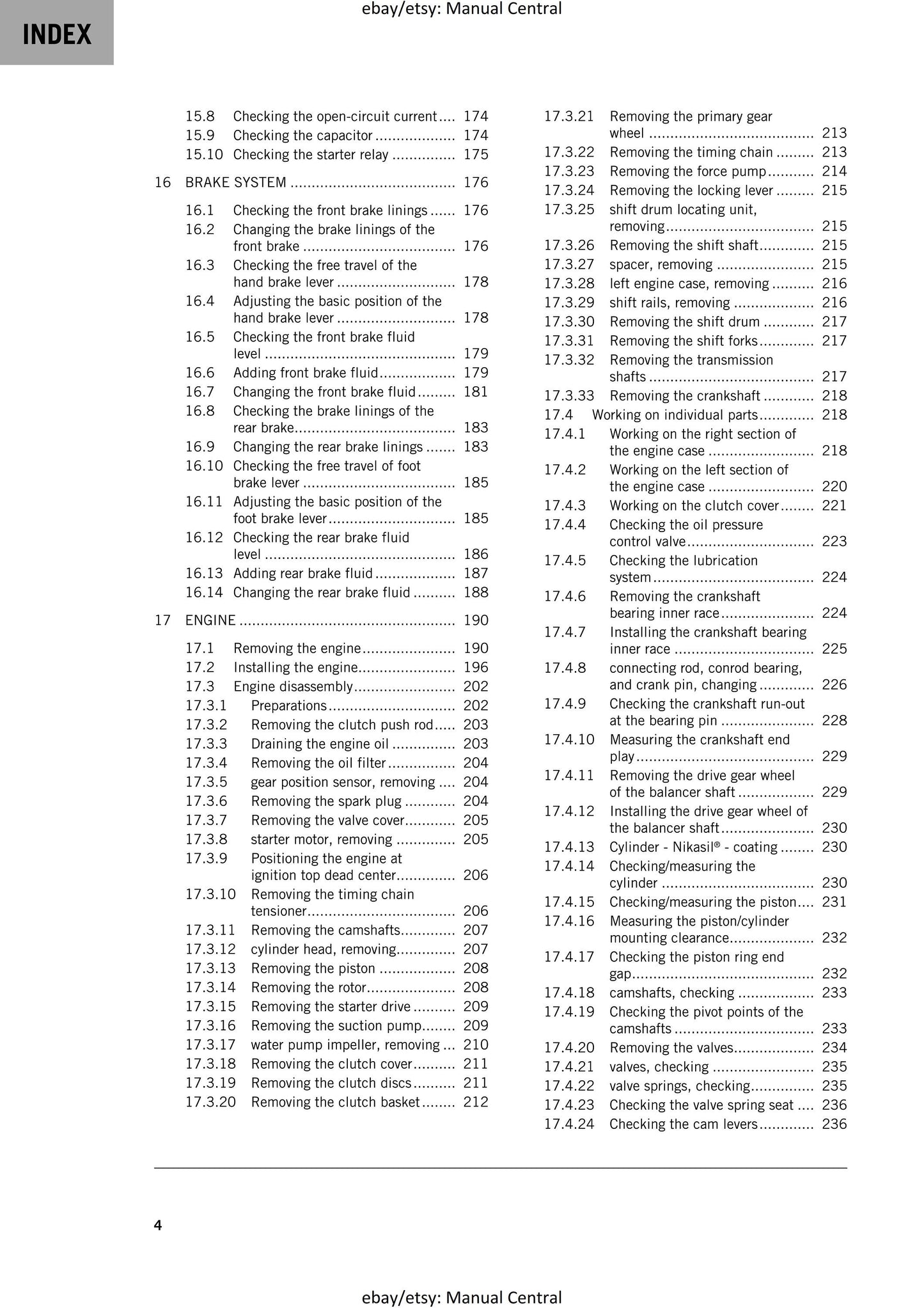 KTM 2019 - 250 SX-F XC-F - Service Workshop Repair Manual