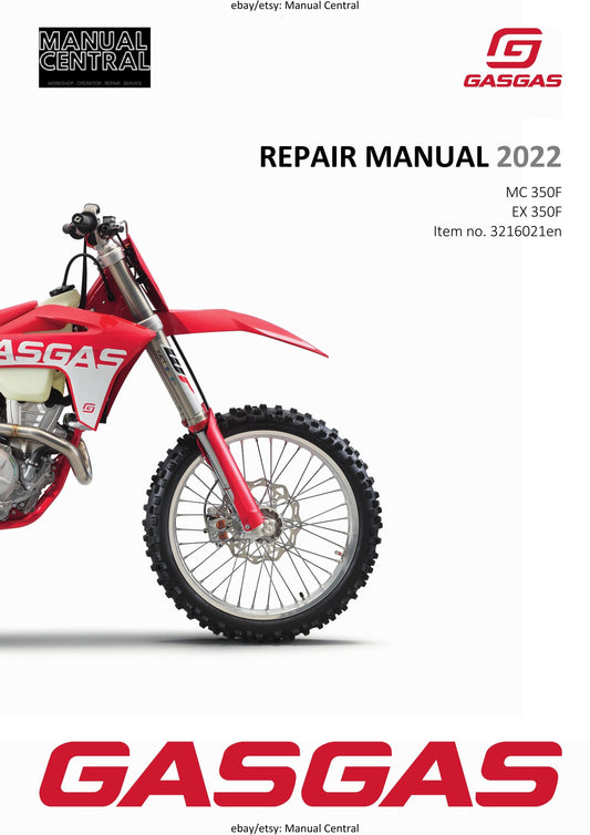 GasGas 2022 - EX MC 350F- Service Workshop Repair Manual
