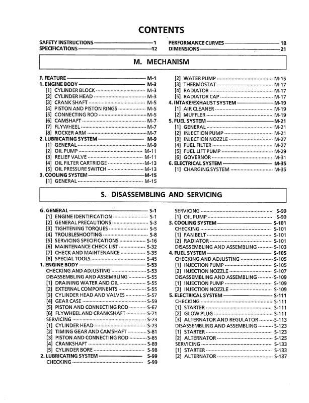 Kubota Diesel Engine - 92.4mm Stroke Series - Workshop Service Repair Manual