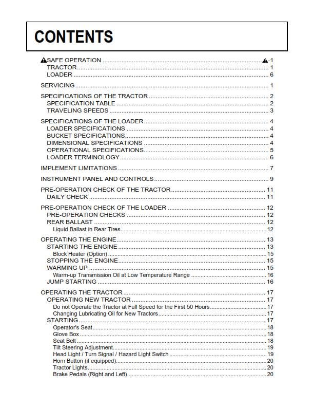 Kubota BT26L - Operator Manual