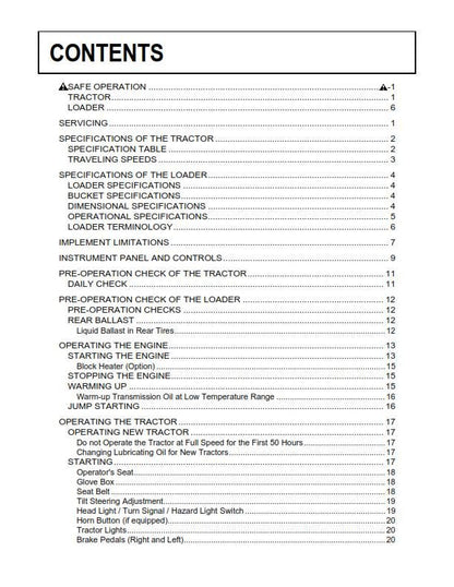 Kubota BT26L - Operator Manual