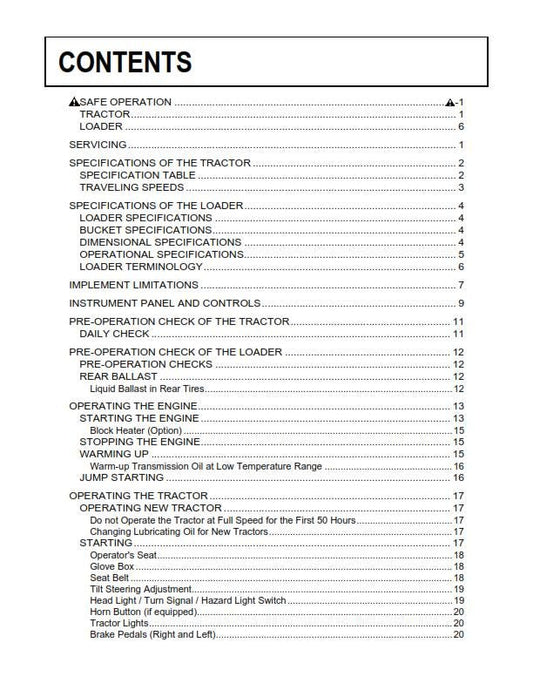 Kubota BT26L - Operator Manual