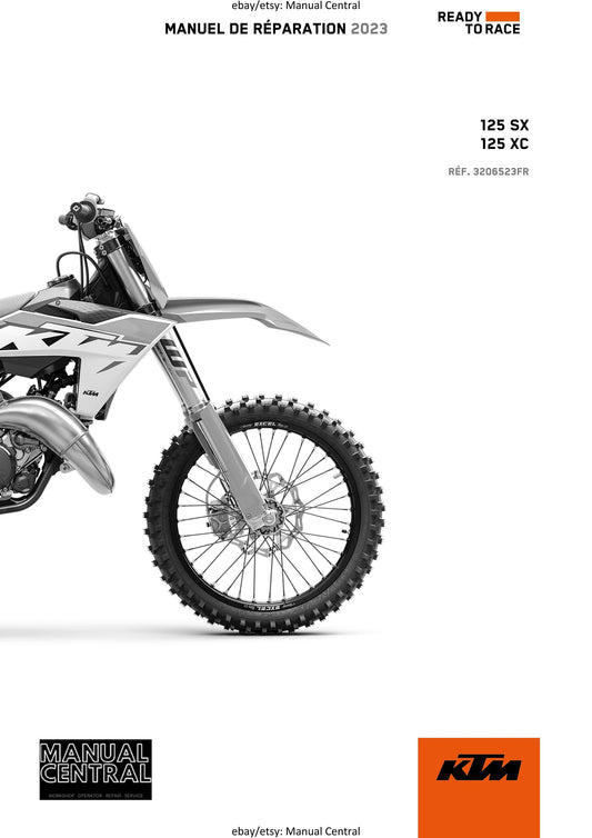 French Language - Ktm 2023 - 125 SX XC - Manuel De Reparation -  Service Workshop Repair Manual