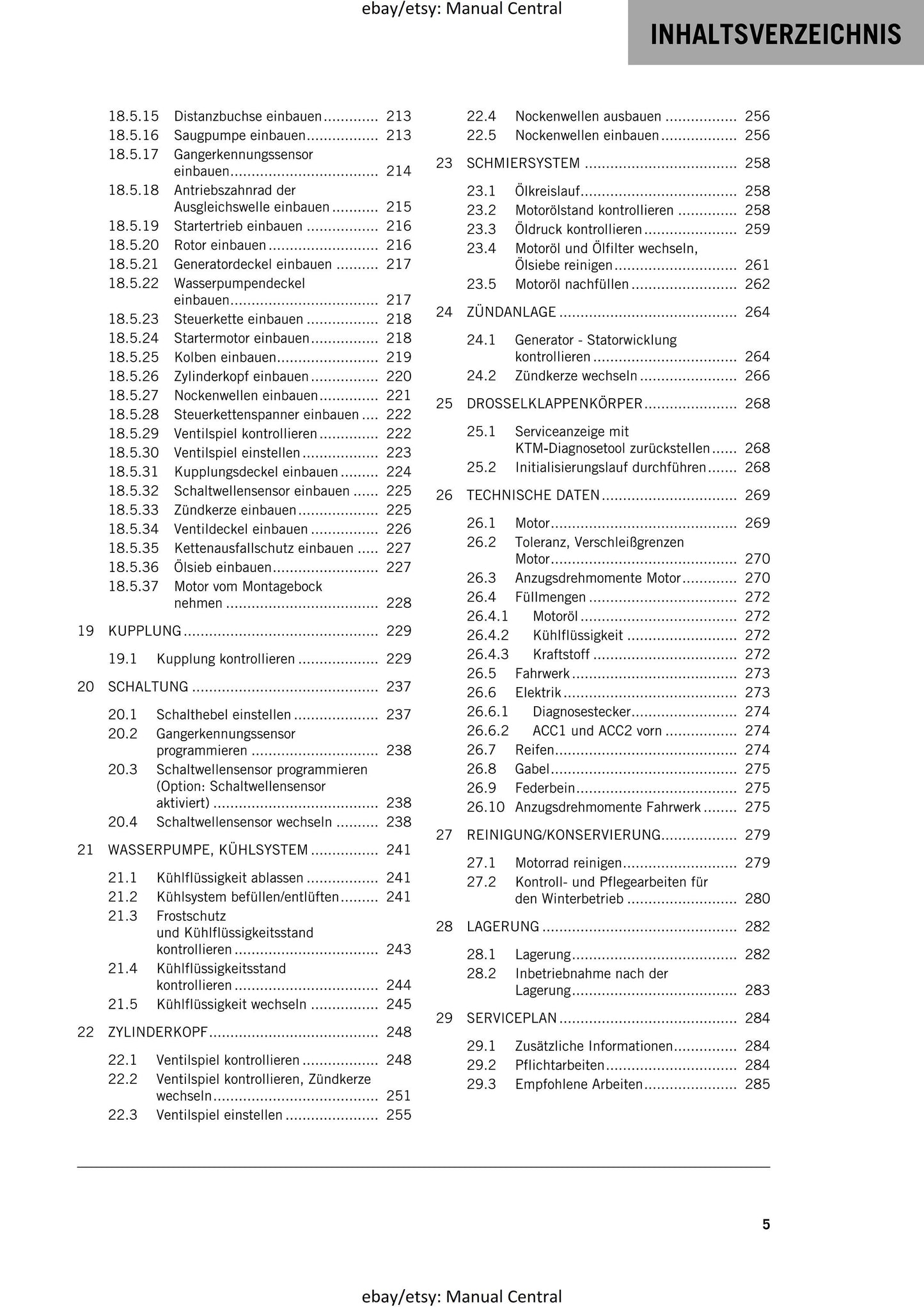 German Language - KTM 2020 - 390 Adventure - Reparaturanleitung - Service Workshop Repair Manual