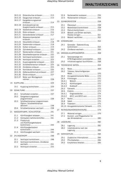 German Language - KTM 2020 - 390 Adventure - Reparaturanleitung - Service Workshop Repair Manual