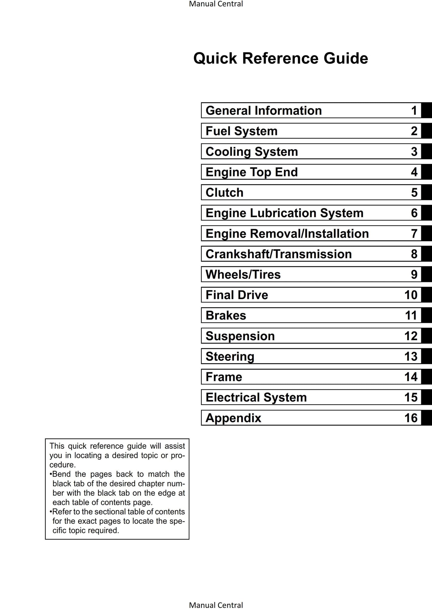 Kawasaki Ninja ZX-6R - 2000 to 2008 - Workshop Service Repair Manual