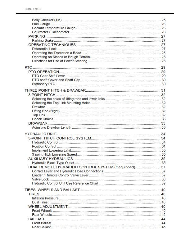 Kubota Tractor - B2320 B2620 B2920 Narrow - Operator Manual