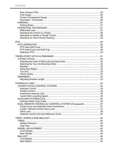 Kubota Tractor - B2320 B2620 B2920 Narrow - Operator Manual