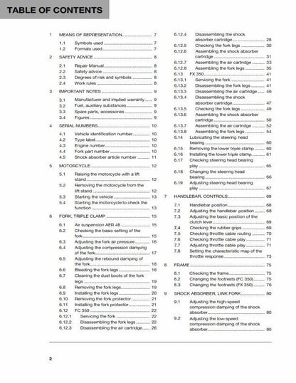 Husqvarna 2017 - FC FX 350 - Service Workshop Repair Manual
