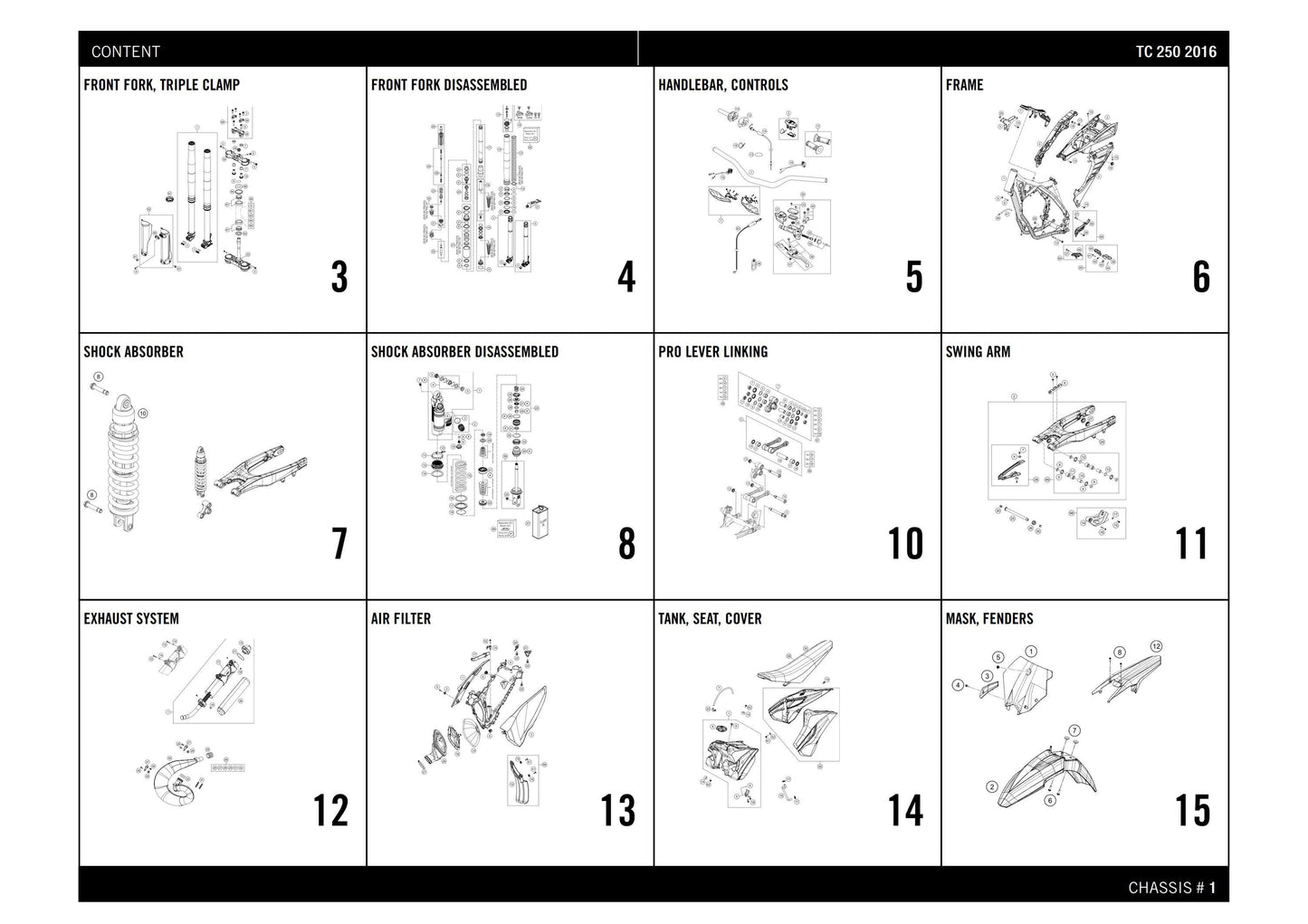 Husqvarna 2016 TC 250- Parts Manual Catalog