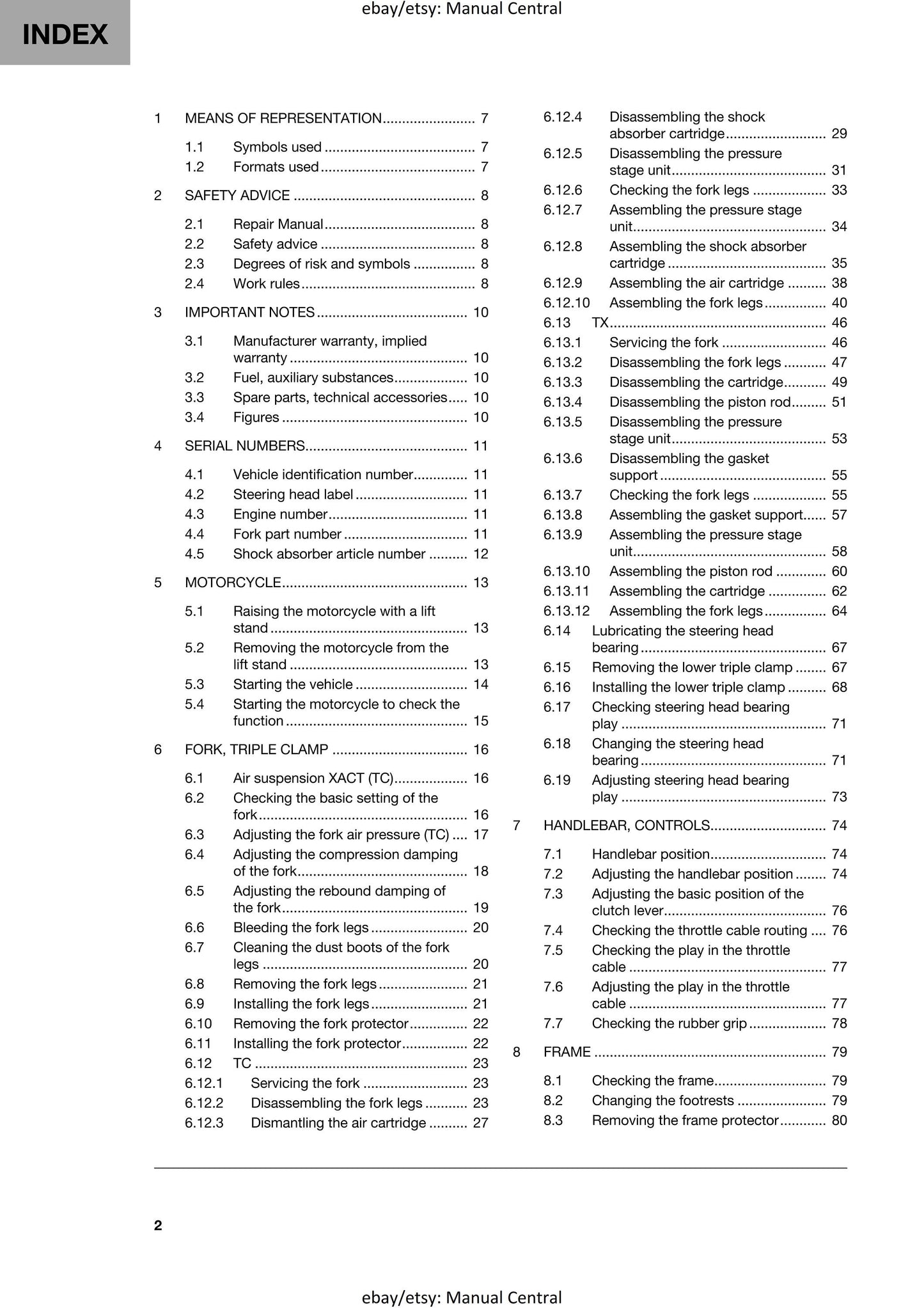 Husqvarna 2024 - TC 250 TX 300 - Service Workshop Repair Manual