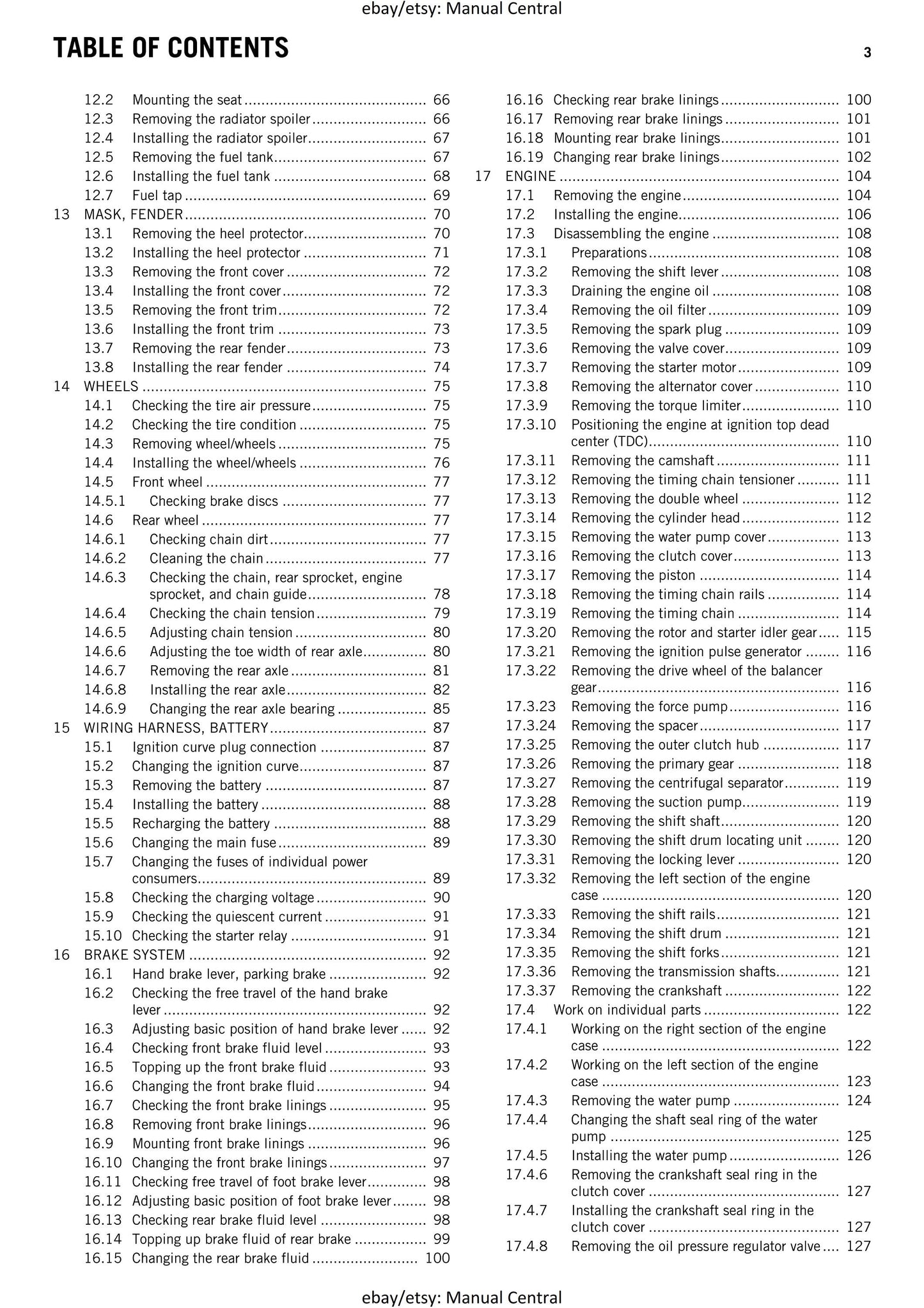 KTM ATV 2012 - 505 Sx Atv - Service Workshop Repair Manual