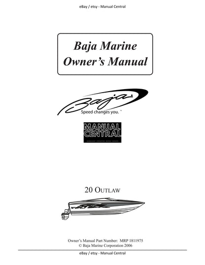 Baja Marine - 20 Outlaw - Owners Manual