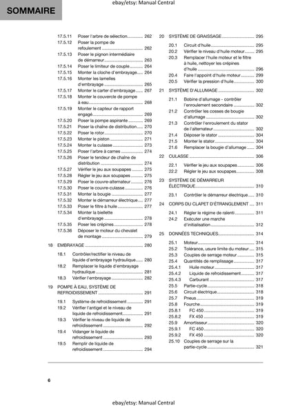 PDF - French Language - Husqvarna 2017 - FC FX 450 - Manuel De Reparation -  Service Workshop Repair Manual