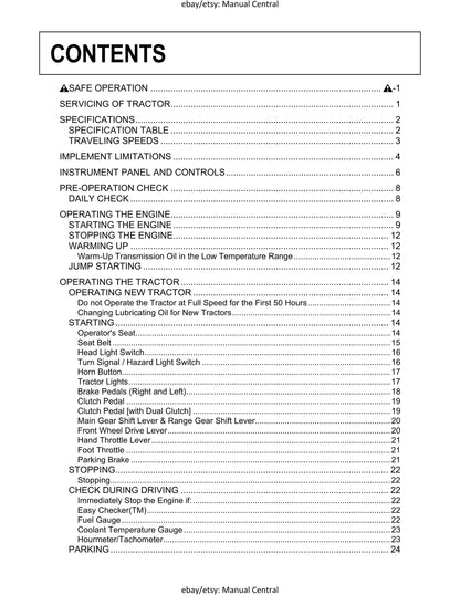 Kubota Tractor - L3200 L3800 Operator Manual User Guide