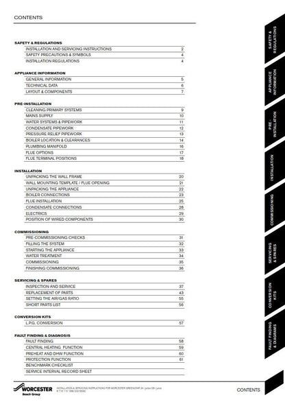 Worcester Bolier - Greenstar 24i Junior 28i Junior - Installation Commissioning & Servicing Instructions