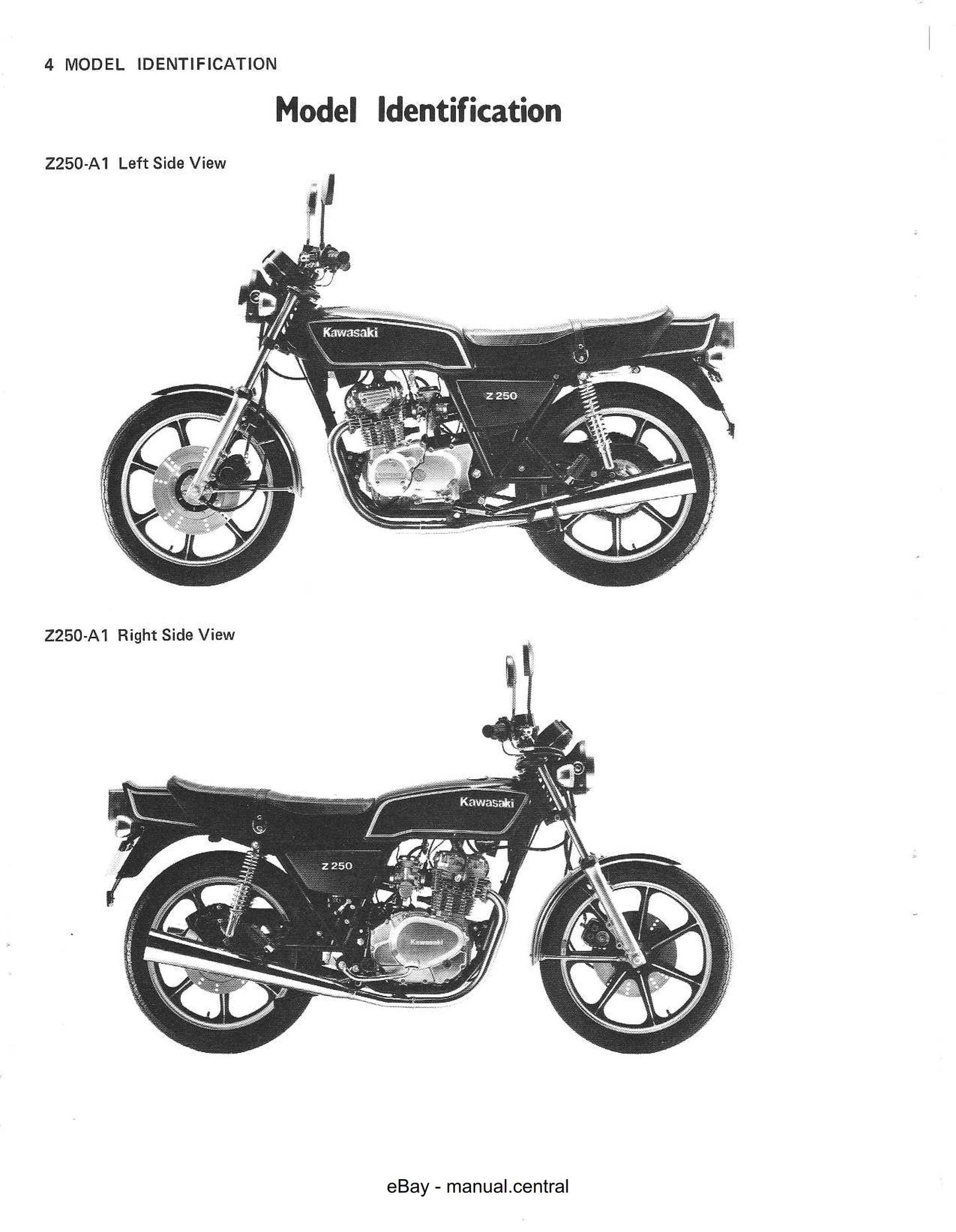 Kawasaki Z250 KZ305 1979 1980 1981 1982 - Workshop Service Repair Manual